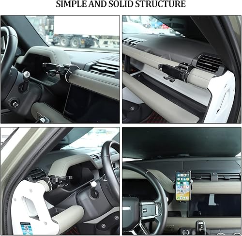 Miniatura 3 de Soporte para Land Rover Defender 110 90 2020-2022 para consola central de automóvil, soporte para teléfono móvil Land Rover Defender, accesorios