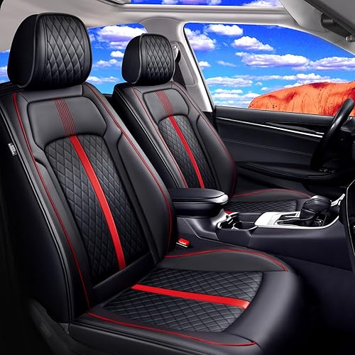 Miniatura 9 de Fit Camry - Fundas de asiento de automóvil (par delantero) para Toyota Camry seleccionados 2012-2024 2025  Cuero de cobertura completa, compatible