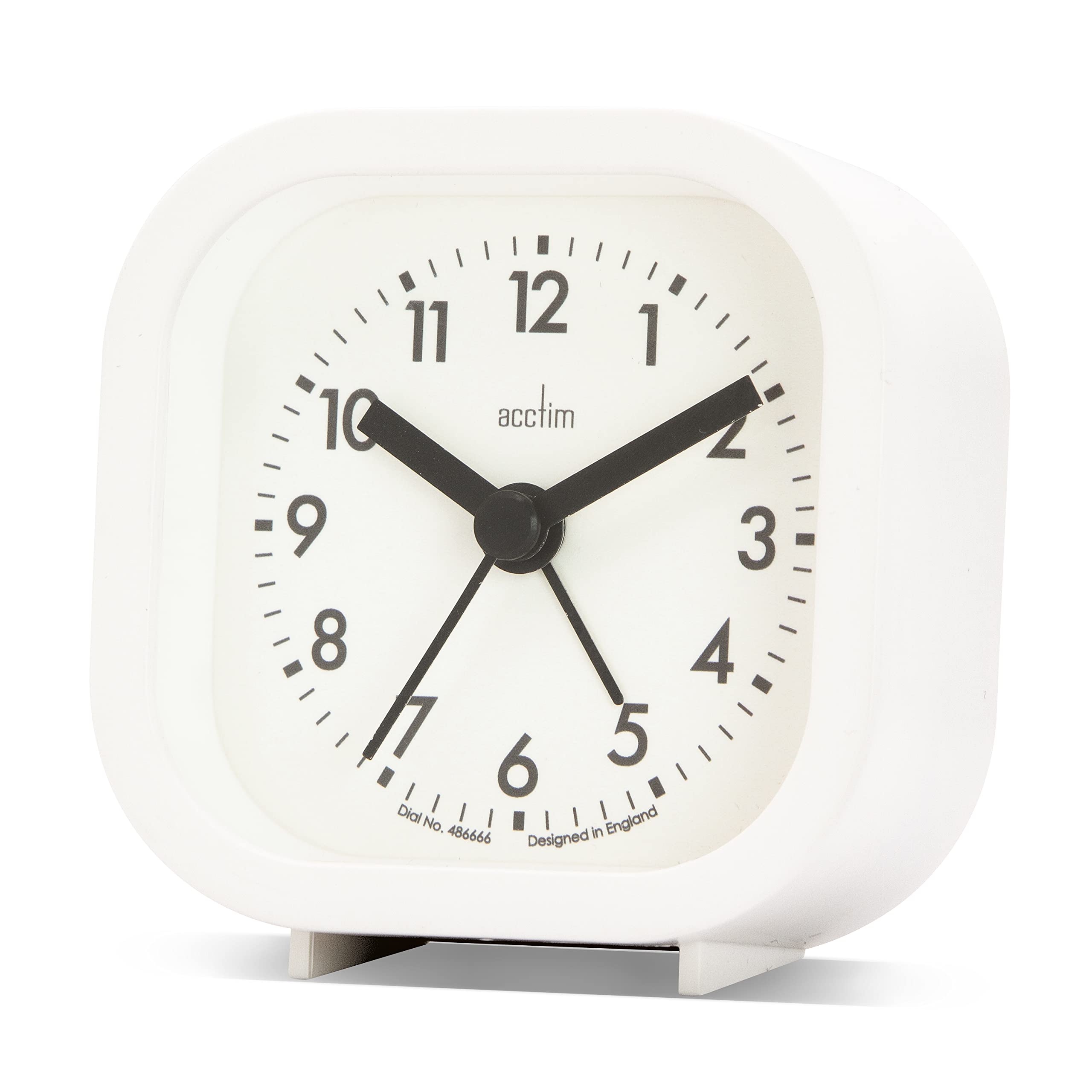 Acctim White Robyn Mini Bedside Alarm Clock