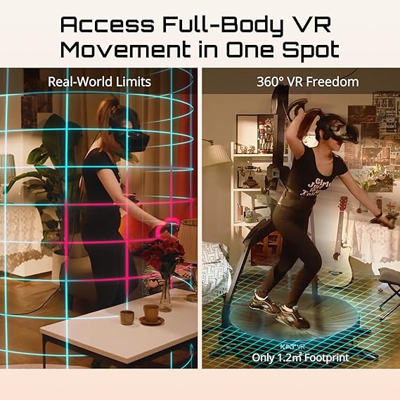 KAT Walk C2 VR Series | 360 Omnidirectional Walking Pad & Accessories for Immersive VR Gaming & Fitness | Compatible with SteamVR, Quest, Oculus | Core | US Size 9