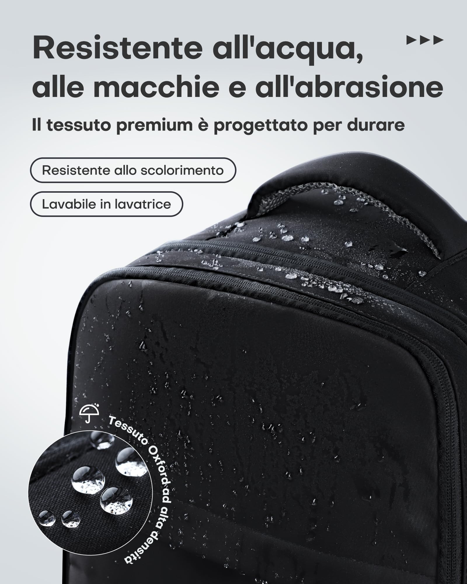 HOTOR Zaino Ryanair 40x20x25 - Zaino da Viaggio Porta PC di Grande Capacità, Multi-Tasca, Bagaglio a Mano Compatibile Ryanair per Uomo e Donna, per Pendolarismo, Viaggi in Aereo e Trekking, Nero