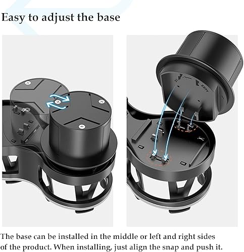 Miniatura 7 de Expansor de portavasos para automóvil, soporte para bebidas 2 en 1 mate, se adapta a vasos calientes de 12 a 16 onzas, así como botellas de agua