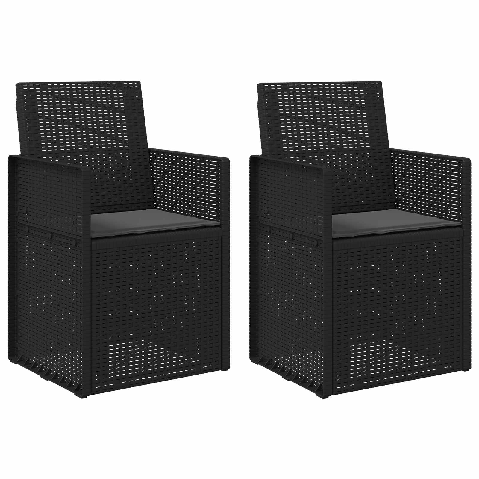 Chaises de jardin salle à manger extérieure compactes en plastique moderne