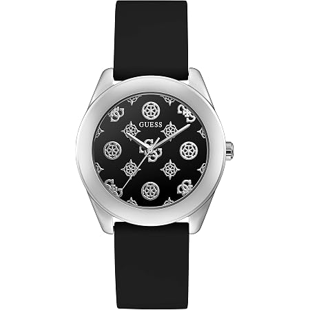 GUESS Orologio Analogico al Quarzo Giapponese Donna con Cinturino in Silicone U1059L1