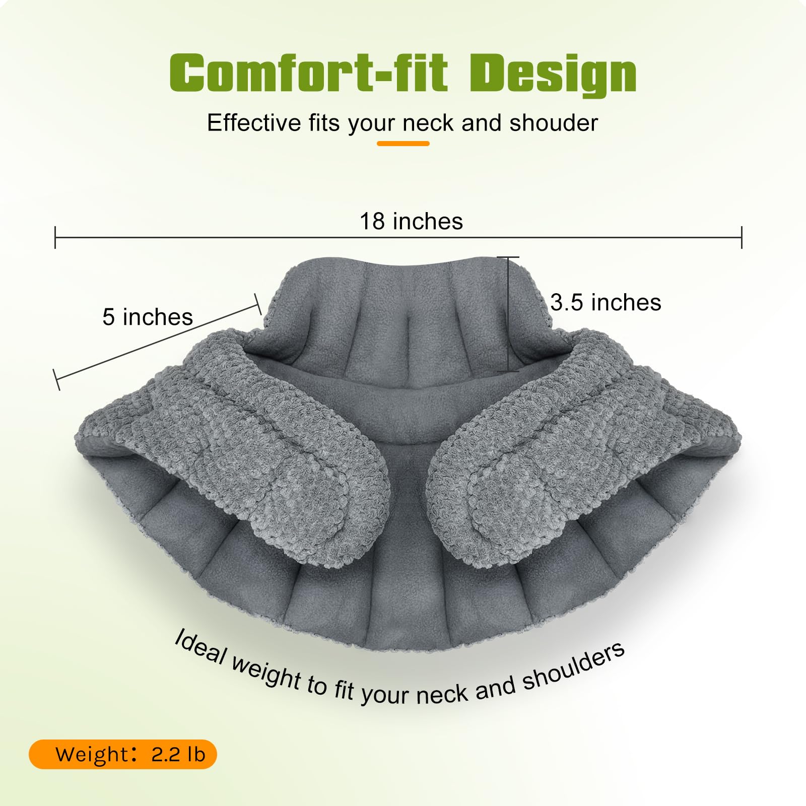 UNCN | Coussin chauffant en noyaux de cerises au micro-ondes pour la nuque et les épaules - Sans fil - Coussin chauffant - Coussin chauffant - Coussin chauffant - Coussin chauffant - Coussin de grains