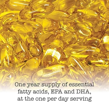 Omega 3 Fish Oil 1000mg, 365 Capsules, High Strength Balanced EPA and DHA, with Natural Vitamin E, Independently Tested Contaminant Free, Made in The UK, Resealable Foil Pouch