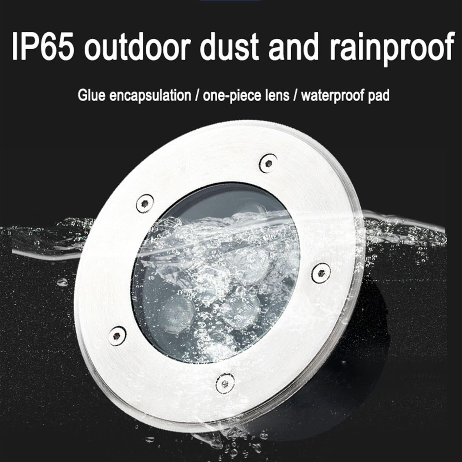 THEGA Luces Paisaje - Focos Suelo Led Exterior, Focos LED Empotrados Redondos CA 220V, Lámpara Pie Superbrillante Impermeable IP65, Iluminación Decorativa para Patio Y Jardín, Luz Suelo(White,36W)