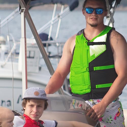 Vista 30 de Stohlquist Universal Fit Adult Life Jacket PFD (4 Pack) Coast Guard Approved, for Men and Women 90+ lbs, Lightweight Neoprene and Adjustable, Ideal