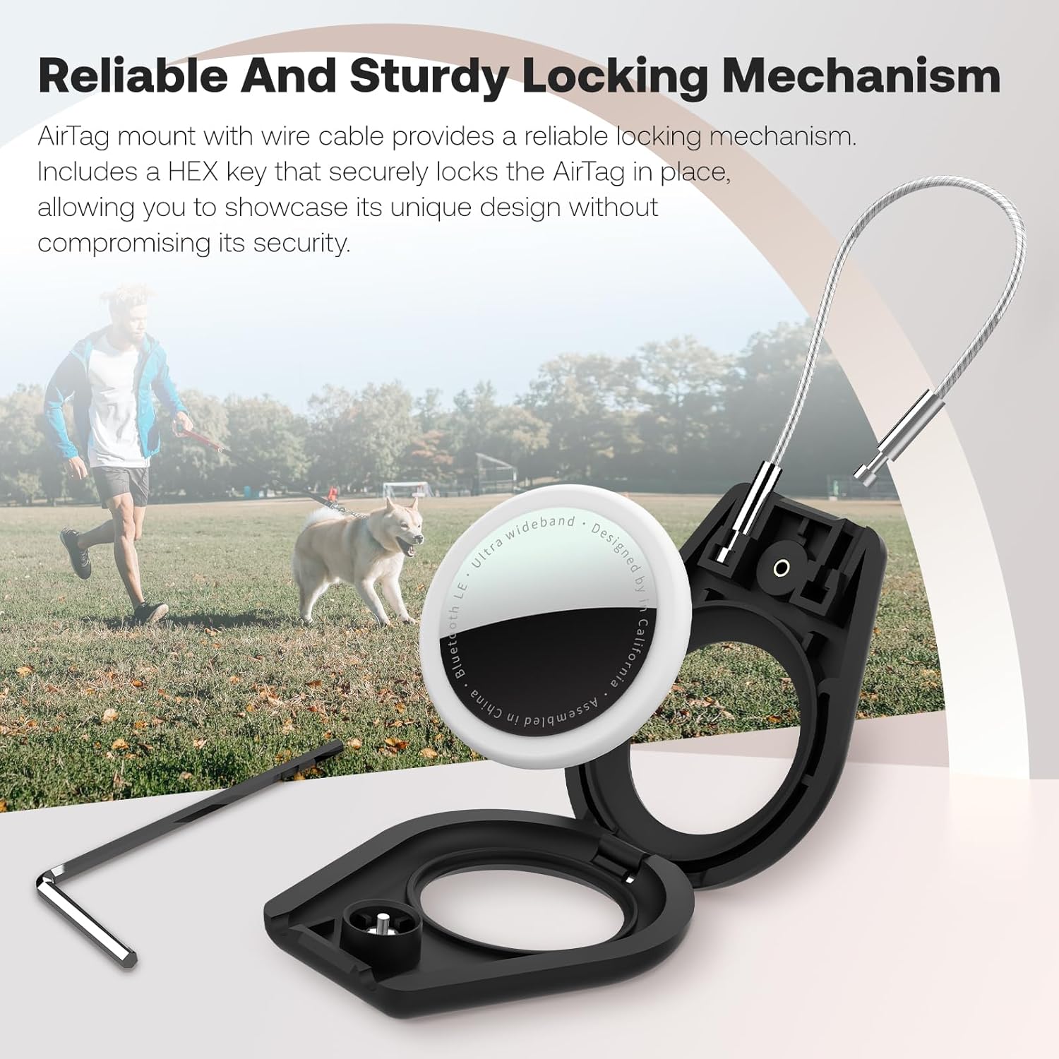 4 Pack Protect Case Compatible with Apple AirTag (Gen1&2), Secure GPS Tracker Holder with Wire Cable Shockproof & Anti-Theif Suitable for Keychain, Keys, Luggage, Bags and Kids - Image 3