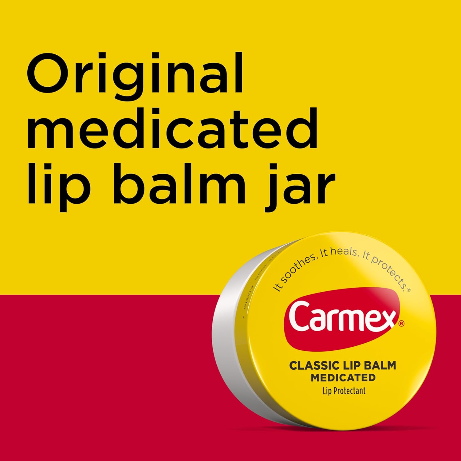 Carmex Medicated Lip Balm Jar, Lip Moisturizer for Dry, Chapped Lips, 0.25 OZ - (5 Packs of 3)