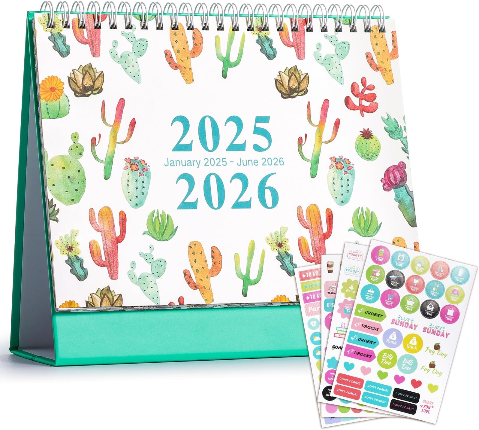Desk Calendar 2025, Wall Calendar 20252026 Covers January 2025 to June
