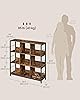 VASAGLE Bookcase, Bookshelf, Ladder Shelf 3-Tier, Display Storage Rack Shelf, for Office, Living Room, Bedroom, 33 x 100 x 103.1 cm, Industrial, Rustic Brown and Black LLS112B01