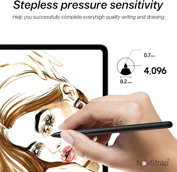 NovStrap Tablet Kalemi Stylus Spen Samsung Galaxy Tab S10 S9 S8 S7 Fe Ultra Plus S6 Lite ile Uyumlu