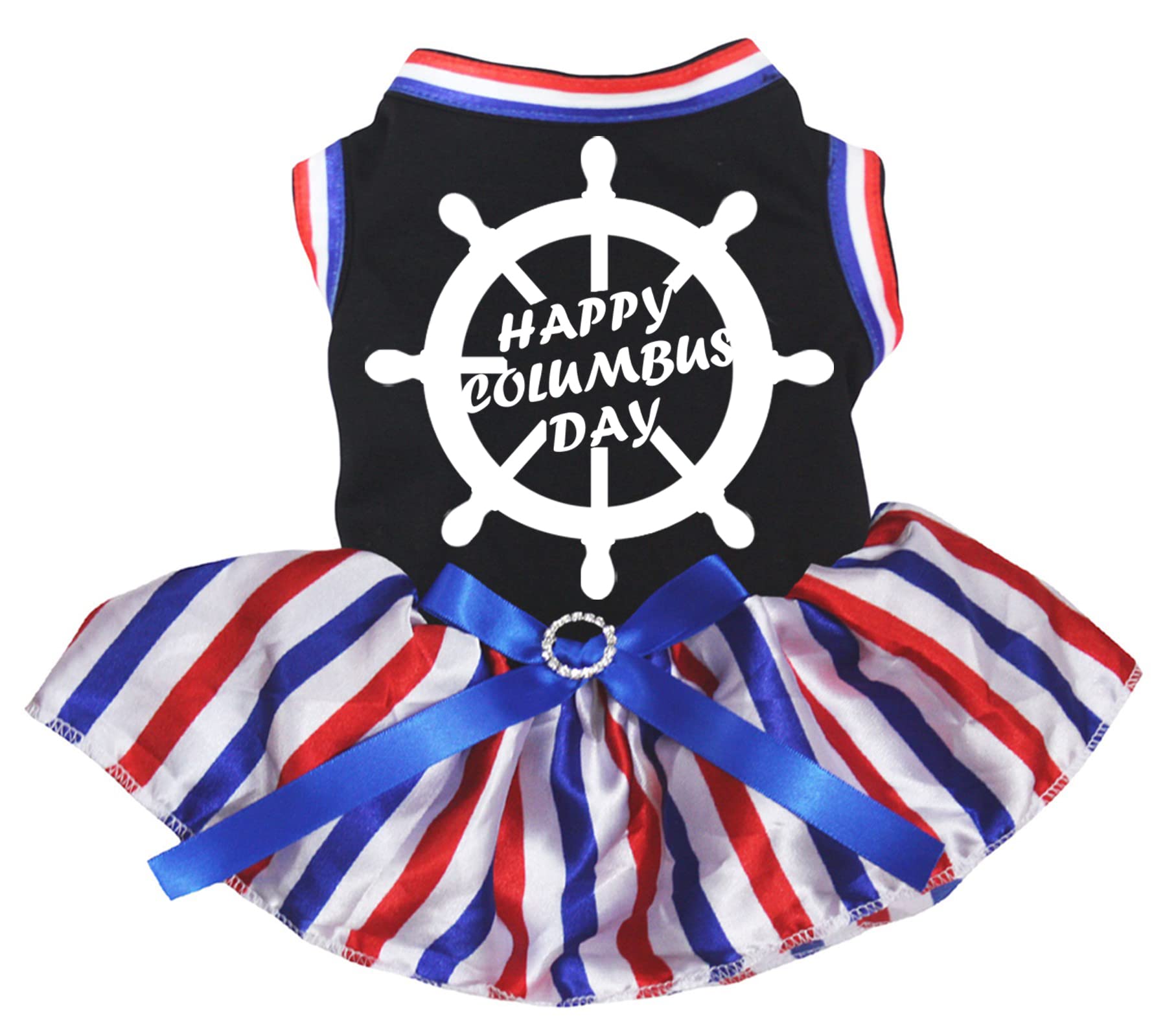 Robe pour chien Noir et rayures XL Robe de gouvernail Columbus Day