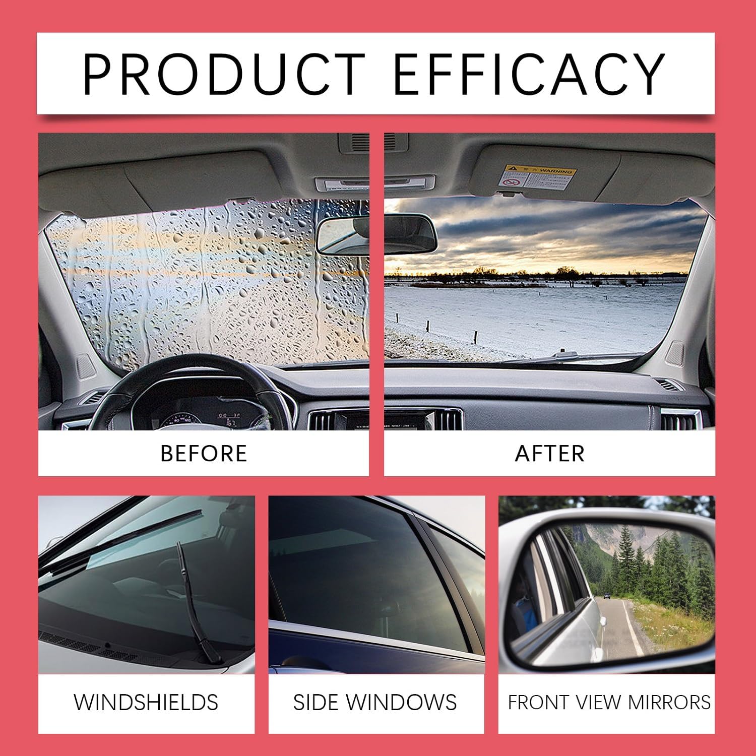 2Pc Automotive Oil Film Cleaning Brush, Windshield Cleaner for Car Windows & Glass, Glass Oil Film Remover for Car, Clear Vision Glass Cleaner, Anti-Rain & Anti-Fog Coating, Improves Clarity - Image 5