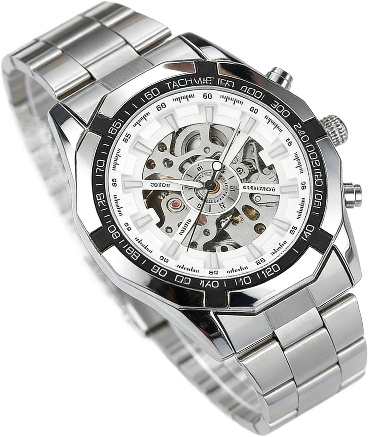 Men’s Automatic Watch with Stainless Steel Strap, Golden
