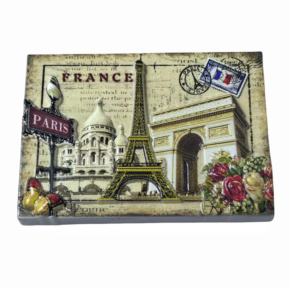 Arco de Triomphe Charles de Gaulle Square Paris Francia 3D magnete da frigorifero viaggio souvenir regalo collezione casa e cucina Decor adesivo magnetico Parigi frigorifero magnete
