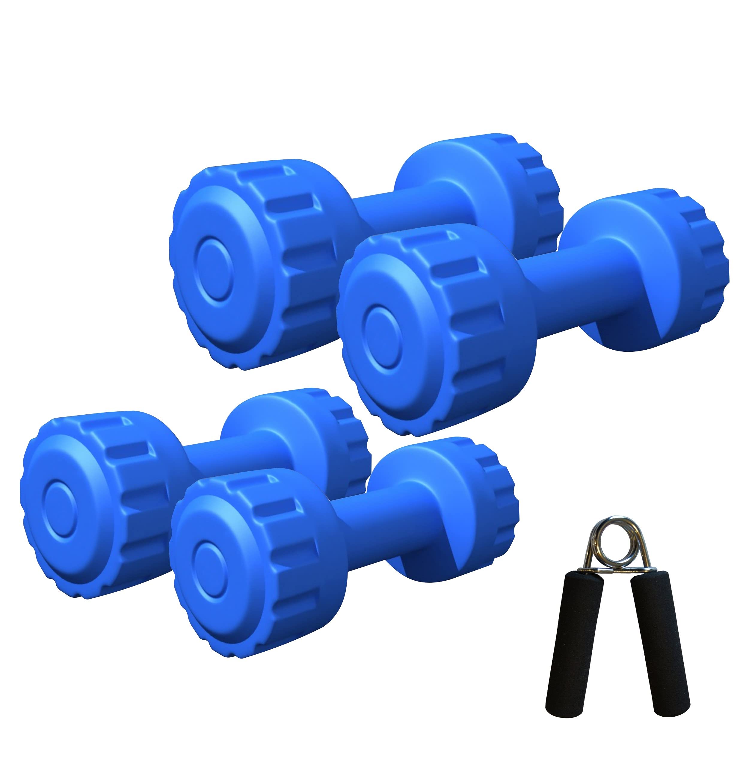 Kore PVC DM-4kg +5kg-Combo 162 Dumbbells Set and Fitness Kit for Men and Women Whole Body Workout, (Blue) (B098TK5SYN) Amazon Price History, Amazon Price Tracker
