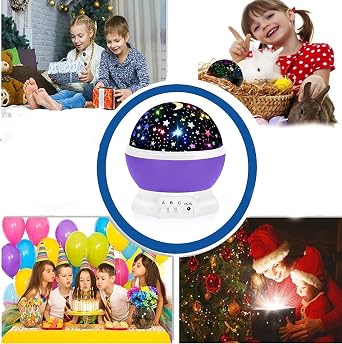 Busstier Star Master Table Lamp, Sky Projection Night Light, Starry Night Light, Decorative and Stylish Design (Purple) [Energy Class A++]