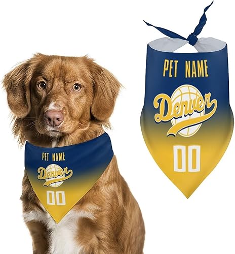 Miniatura 70 de Bandana personalizada para perro de baloncesto para perro, bufanda para mascotas, color del equipo con nombre y número de nombre, regalos