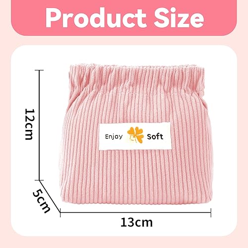 Miniatura 2 de AUGSUN Organizador elástico de pana para el cabello, 6 unidades, bolsa de almacenamiento elástica de pana, bolsa elástica de pana, bolsa de