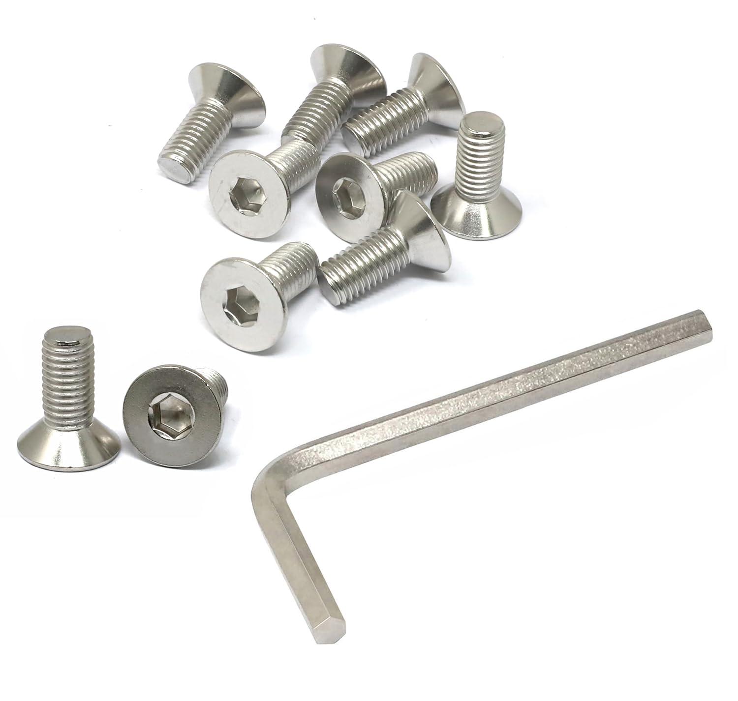 iexcell 720 Pcs M4 x 6/8/10/12/16/20/25/30/35/40/45/50 Stainless Steel 304 Hex Socket Flat Head Cap Screws Bolts Assortment Kit