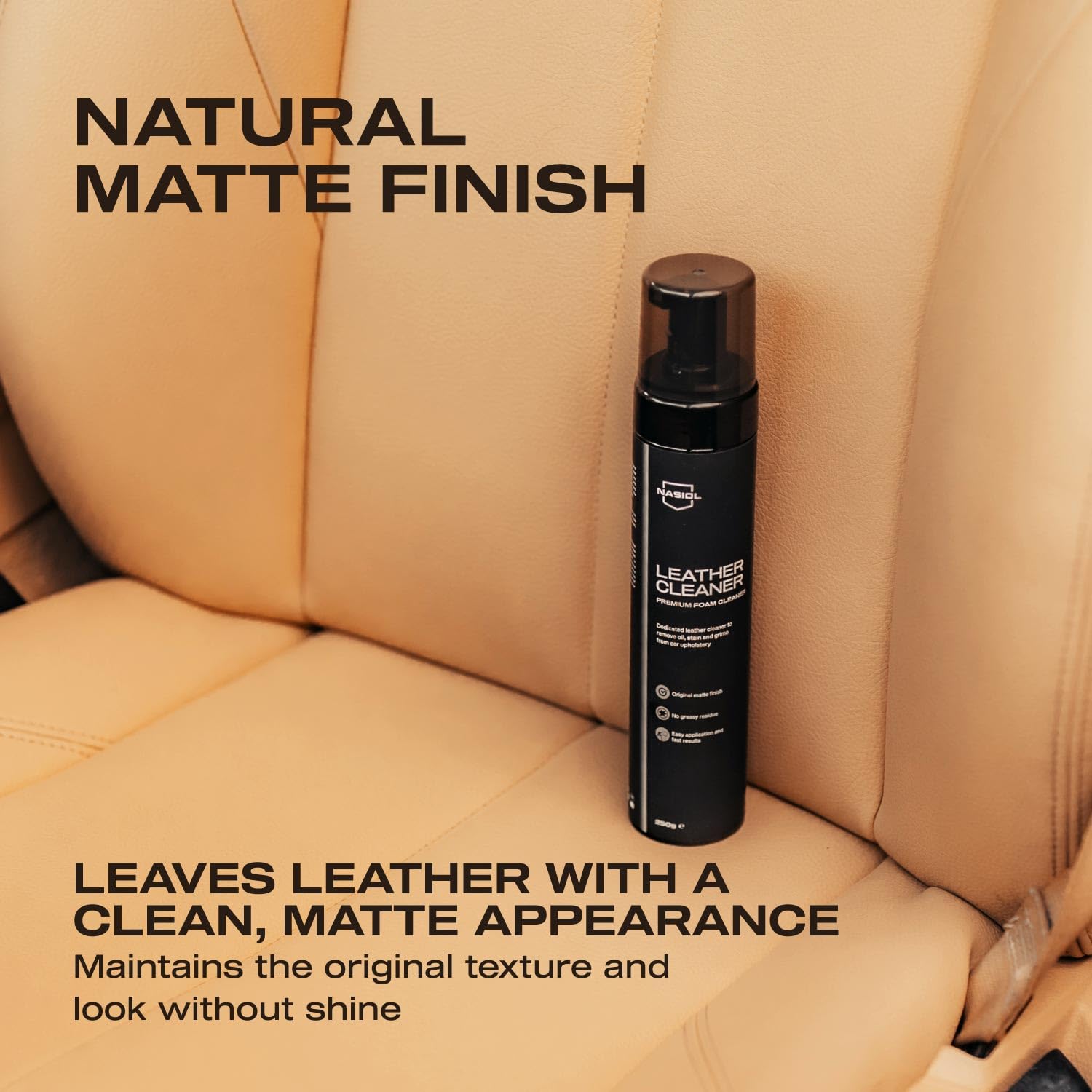 Nasiol Leather Cleaner Premium pianka do fotelika samochodowego skóra szampon do czyszczenia skóry