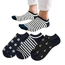 JUARI BE A GENTLEMAN DARK BLUE NO SHOW ANKLE SOCKS FOR MEN & WOMEN COMBO PACK OF 3 PAIR