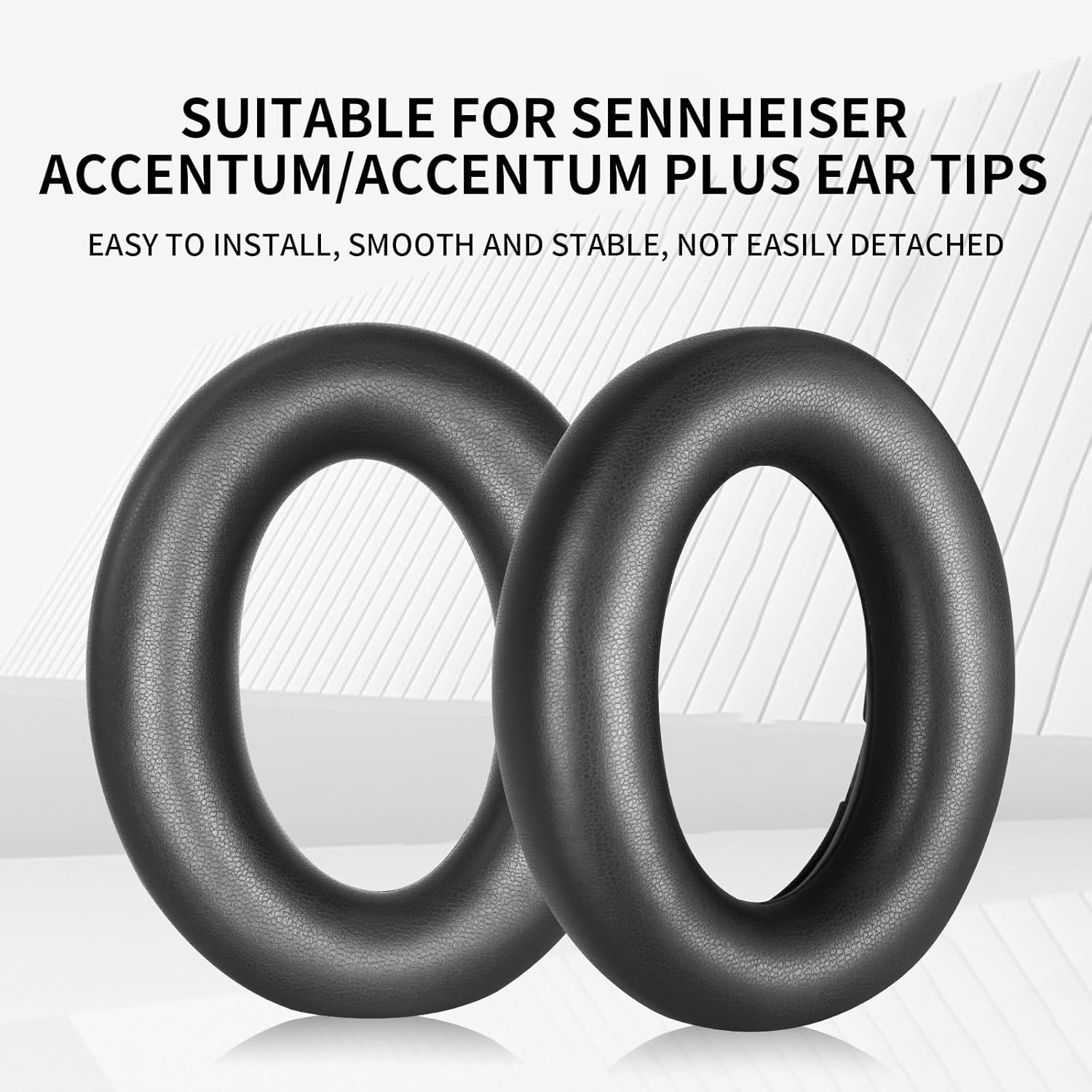 Earpads Replacement for Sennheiser Accentum/Accentum Plus Wireless Headphones,Ear Pads Cushions with Protein Leather and Noise Isolation Memory Foam(Black)