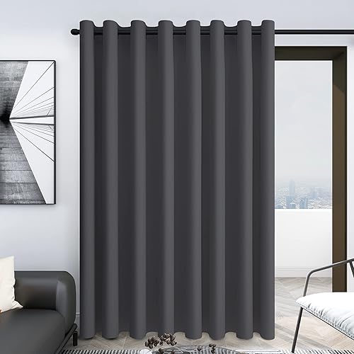 Miniatura 144 de Deconovo Darken - Cortina opaca con aislamiento térmico y ojales para sala de estar, 42 x 63 pulgadas, color blanco puro Negro,Beige claro,Azul