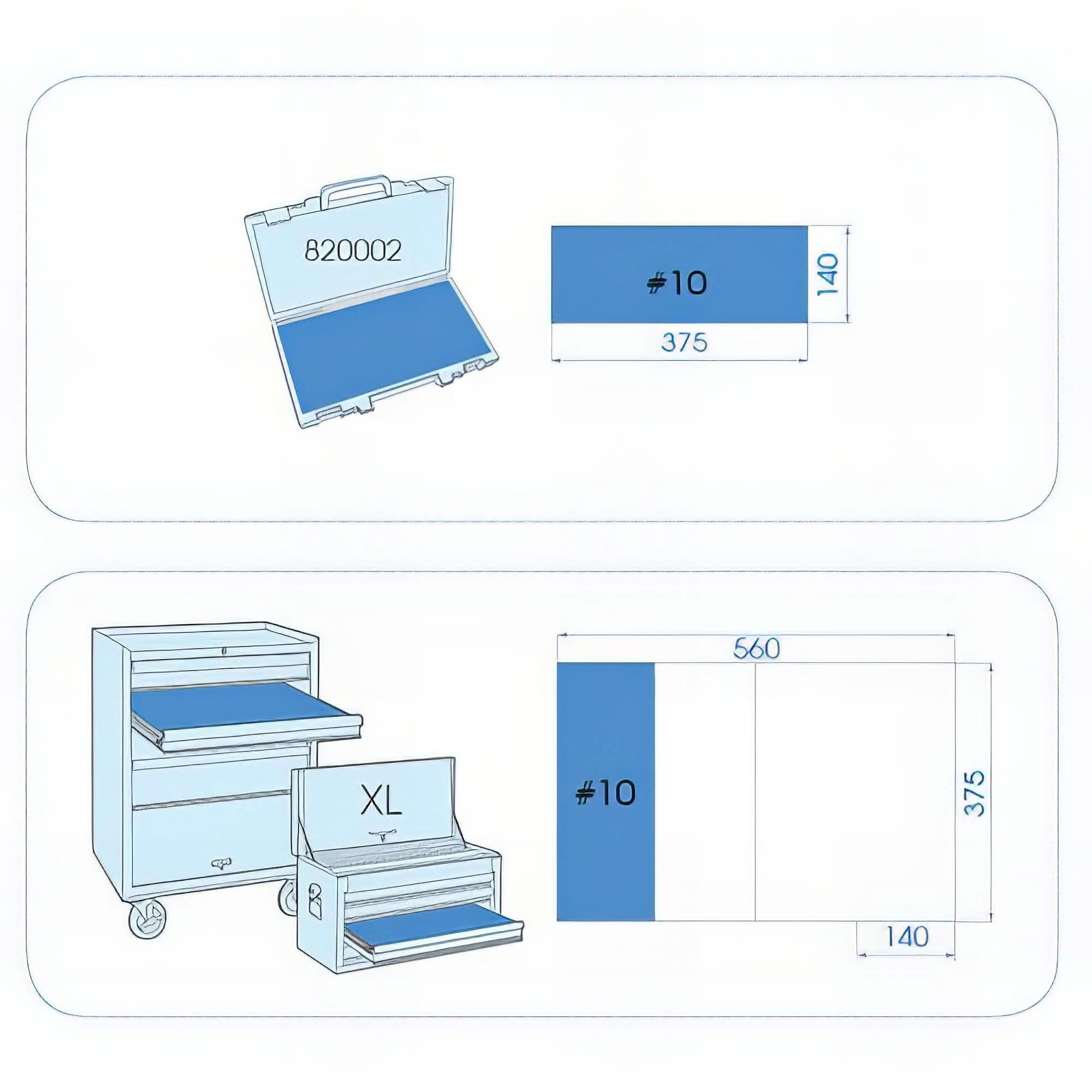 King Tony 990118PRE Modulo Espuma + Pp Herramientas De Golpe per fai da te e professionisti, ideale per lavori di riparazione, installazione e officina, 8 pezzi