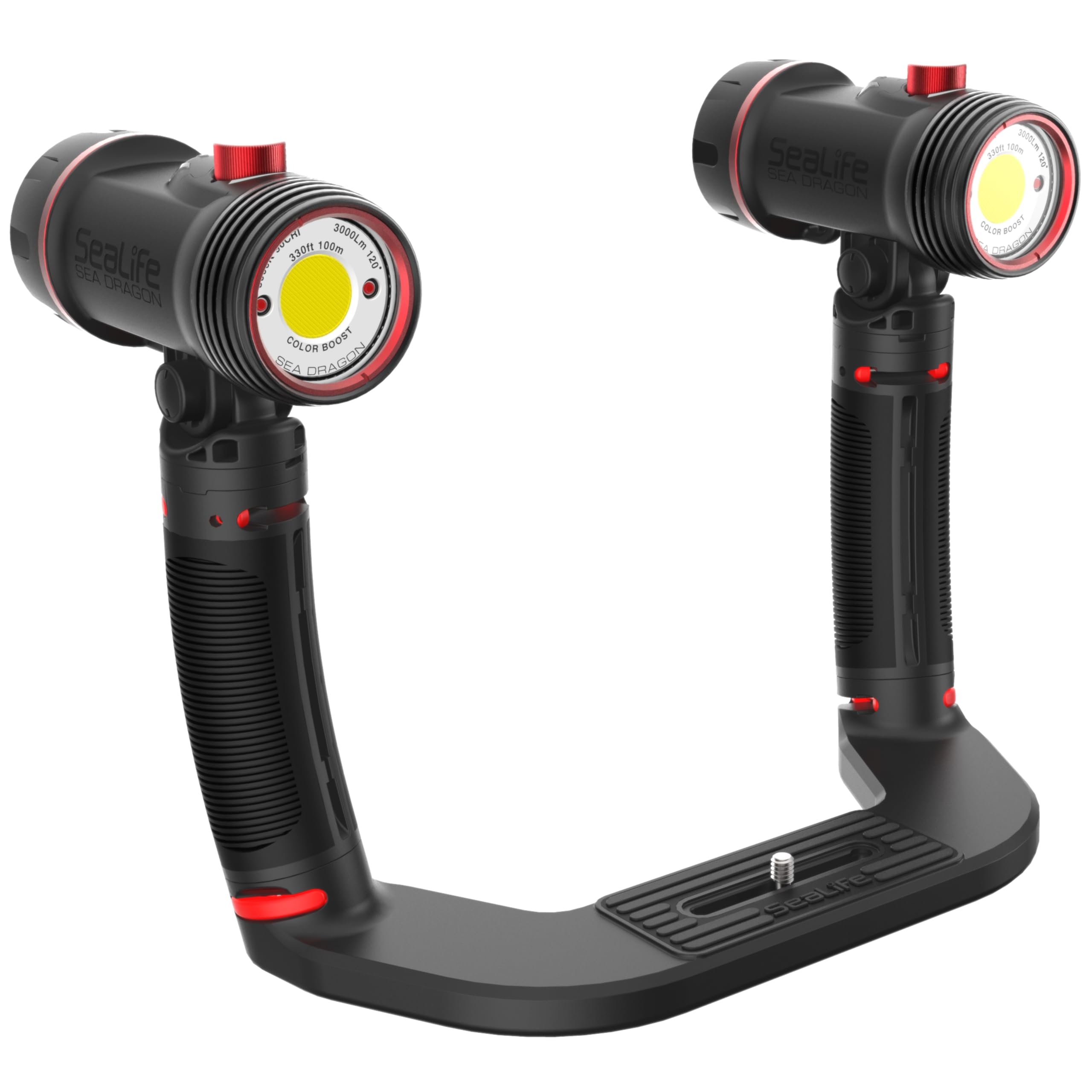 Sea Dragon Duo 6000F Color Boost Set for Underwater Photos and Video, Two Powerful 3000 Lumen Lights, Adjust Color Temperature and Brightness Control