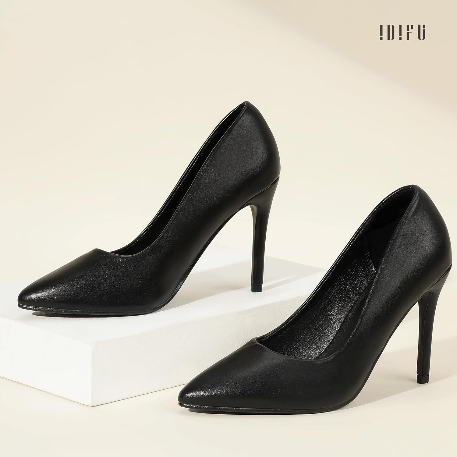 IDIFU Women's IN4 Classic Pointed Toe High Heels Pumps Wedding Dress Office Shoes - Image 6