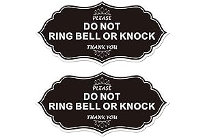 Elegant Self-Adhesive 'Do Not Ring Doorbell' Signs
