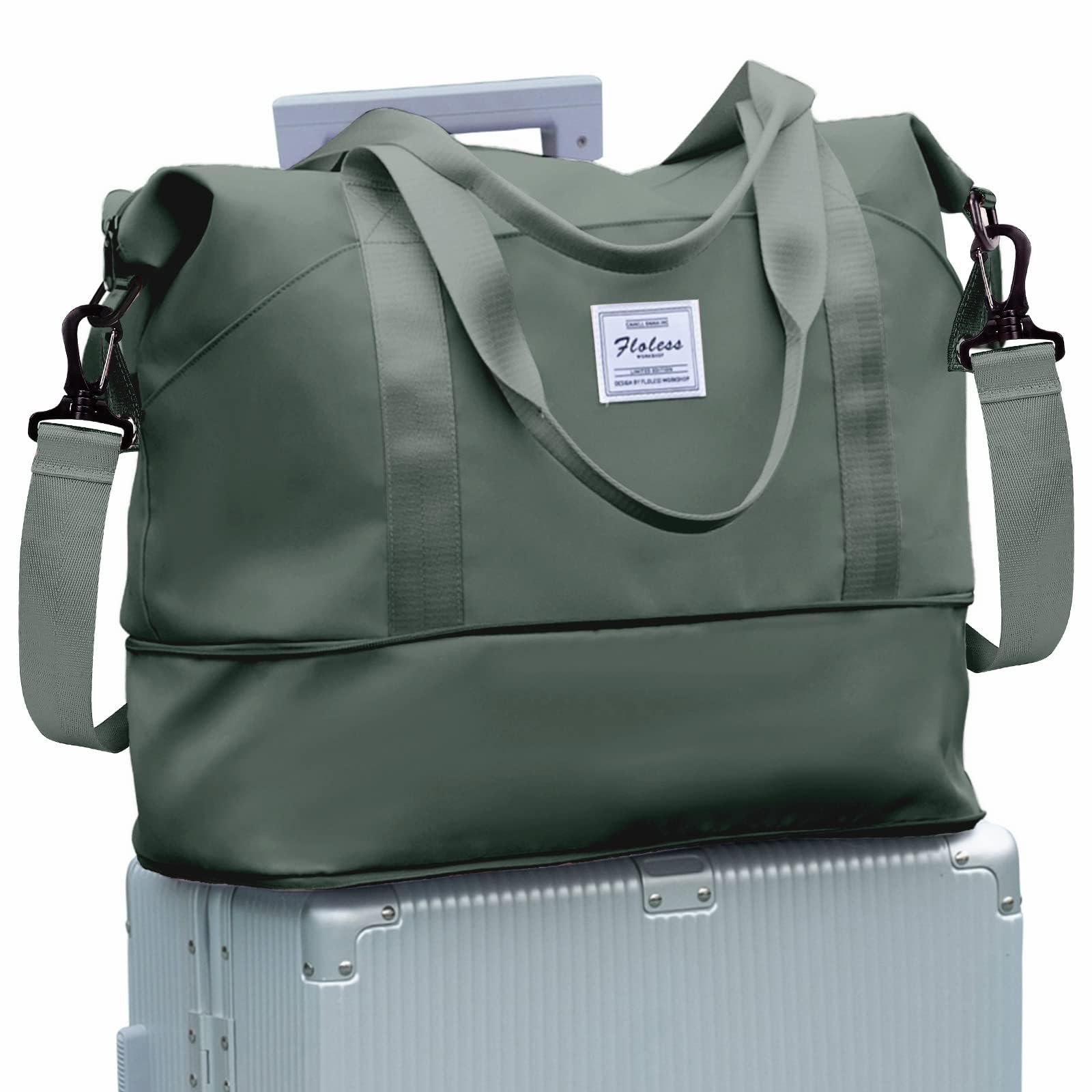 SZLX Ryanair Cabin Bag 40x30x20 Duffel Bag, Ryanair Airlines Cabin Bag 40x20x25 Underseat Foldable Travel Duffel Bag Holdall Tote Carry on Hand Luggage Overnight for Women and Men(Olive Green) — view 31