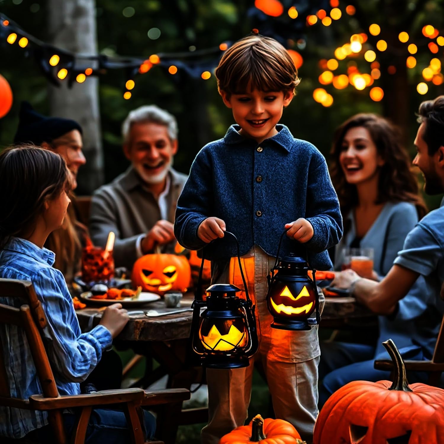 LED Pumpkin Lights, Small Orange Battery Operated Halloween Lights,Pumpkin Night Light for Halloween Decorations Indoor, Halloween Decorations Clearance, Fall Festival Decorations 2 Pack