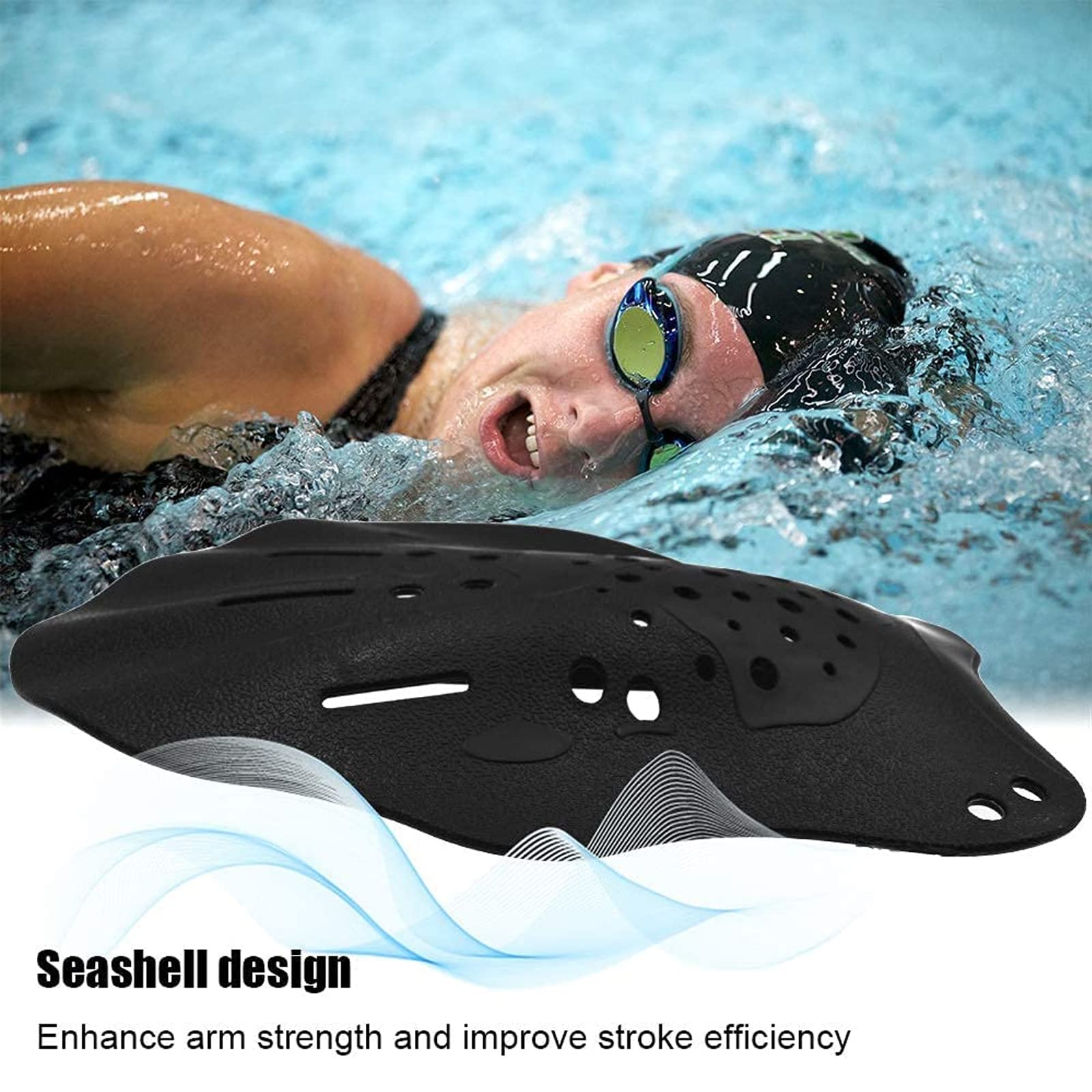Schwimmpaddel, Schwimmtrainingsgerät für Erwachsene, Ideales Paddel für Schwimmer, Schwimmpaddelflossen-Krafttraining, Silikon-Schwimmpaddel, Schwimmtrainingshilfe, Paddelbecken, Trainingsgerät