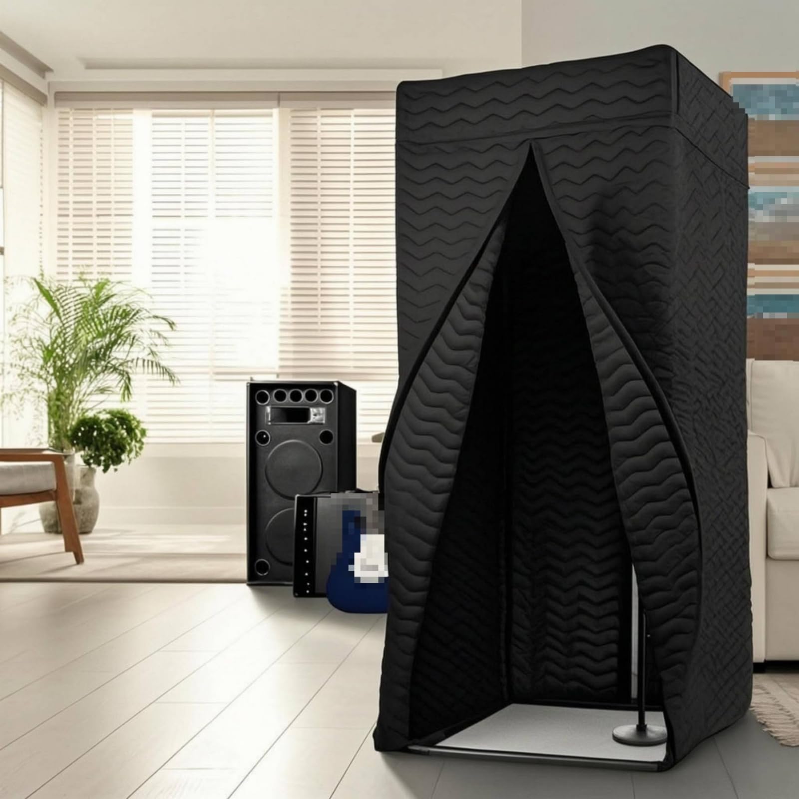 Vocale Portatile Registrazione Booth Acustico con Pannelli Sovrapposti E Design a Scatola per Spazio Chiuso E Focalizzato Adatta per Studio Domestico Podcast Doppiaggio, 110 110 200cm