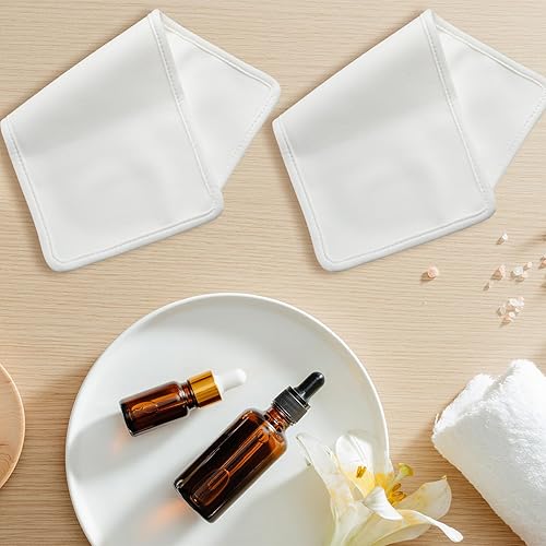 Miniatura 6 de Peryiter Paquete de 4 piezas de franela de algodón para aceite de ricino orgánico, paquete de aceite de ricino orgánico, tela de franela calmante de