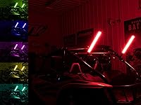 Vista 1 de SuperATV Luces LED RGB de 2 pies para UTV (ver ajuste) Se vende como un juego de dos 300 patrones de flash disponibles Soportes horizontales