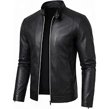 Leather Jacket Men Faux Leather Jackets Motorcycle Biker Coat Outwear