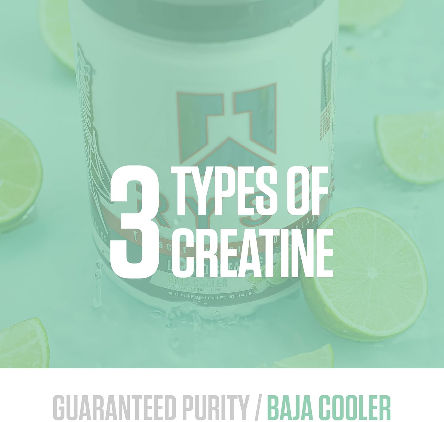 RYSE Loaded Creatine for Men & Women - Baja Cooler - Muscle Building Formula with 3 Forms of Electrolytes, Betaine Anhydrous and Peak ATP - Strength, Power & Endurance Support - 30 Servings
