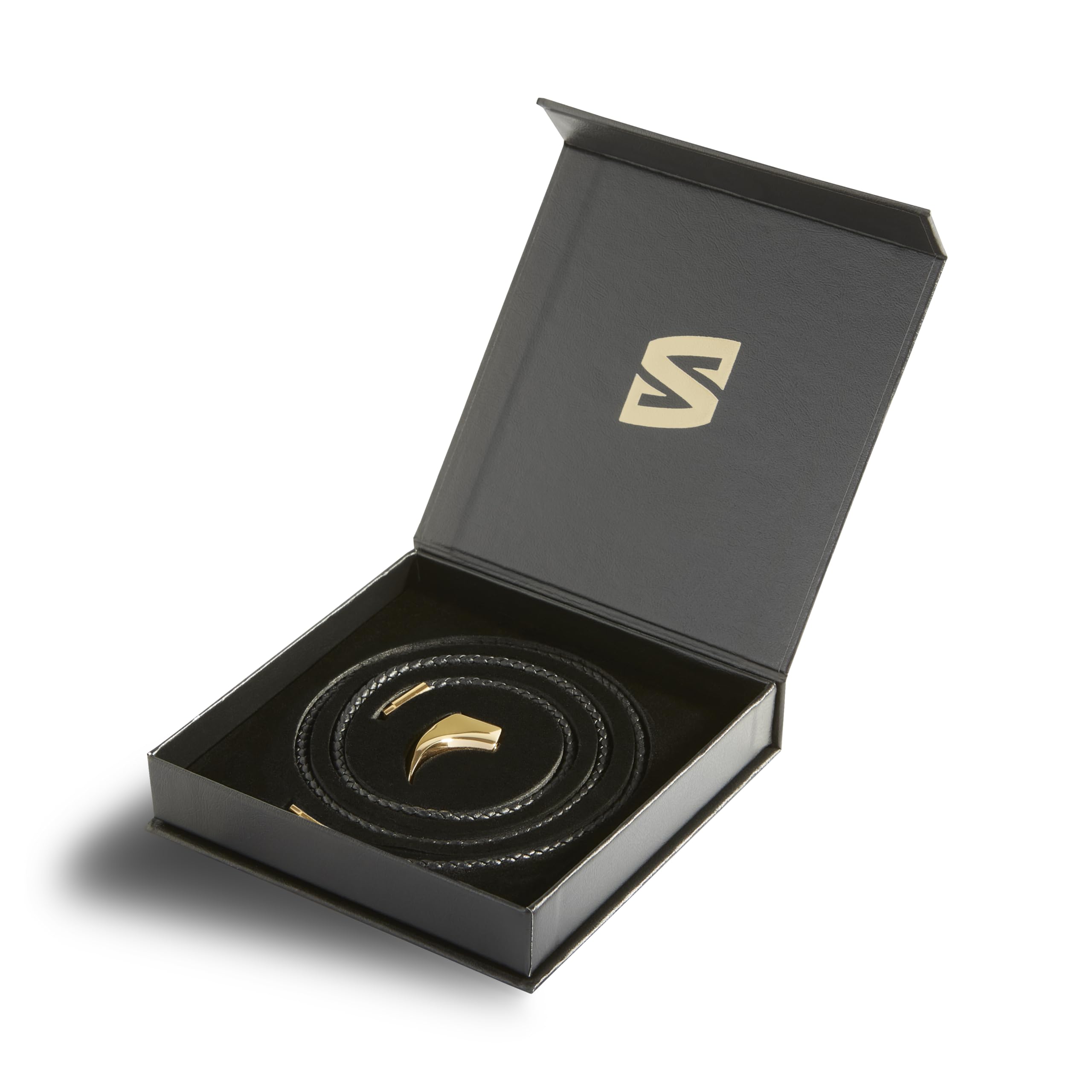 SERASAR Collier en Cuir Premium pour Hommes | Pendentif en Acier Inoxydable | Fermoir Sécurisé | Trois Couleurs | Boîte à Bijoux Inclus