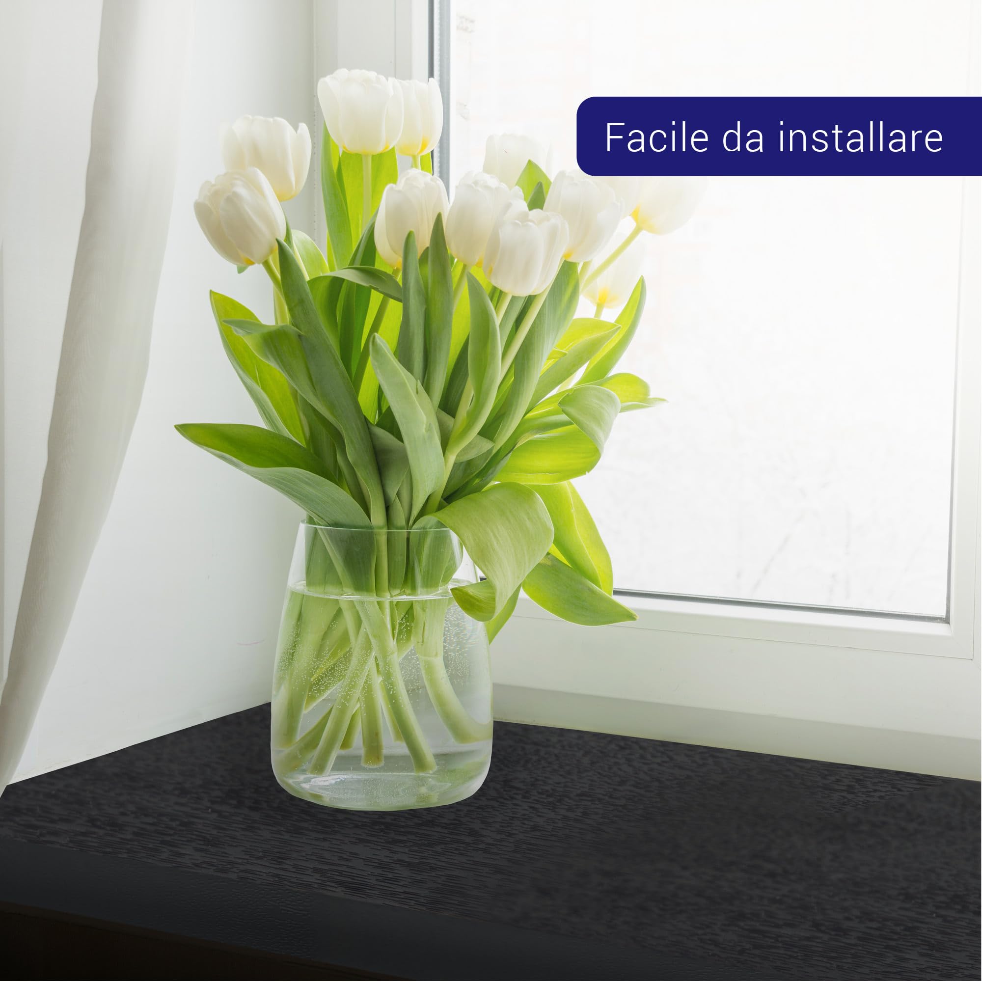 Davanzale Interno In PVC Grafite 10x80cm - Per Finestre Con Chiusure Laterali Incluse - Foto 9