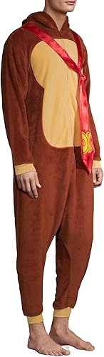 Miniatura 3 de Nintendo Donkey Kong - Mameluco de felpa para hombre, disfraz de burro Kong de una pieza para adultos, Kigurumi, pijama de forro polar DK y sudadera