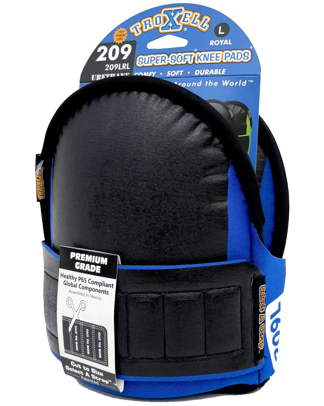 Product image of TROXELL USA - SuperSoft Royal Blue Kneepads (Large Size/Bagged in Pairs)