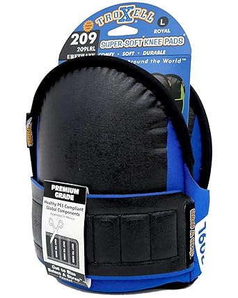 TROXELL USA - SuperSoft Royal Blue Kneepads Large Size/Bagged in Pairs