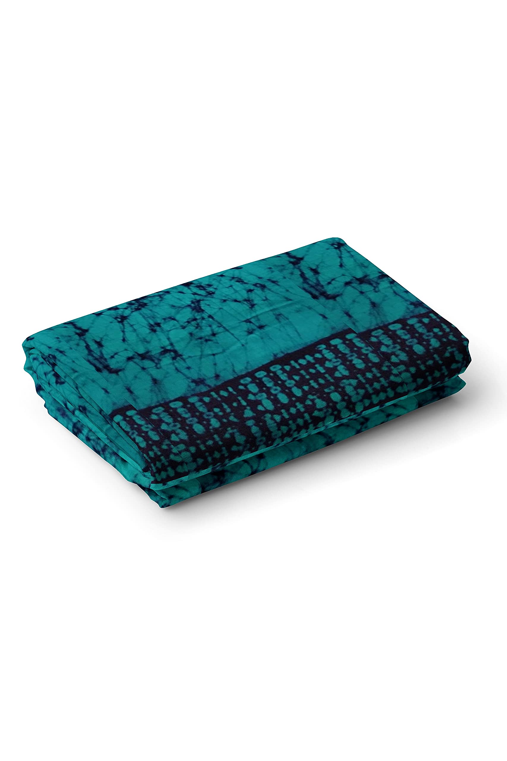 HC lungi for men cotton batik unstitched 2 meter greenish blue