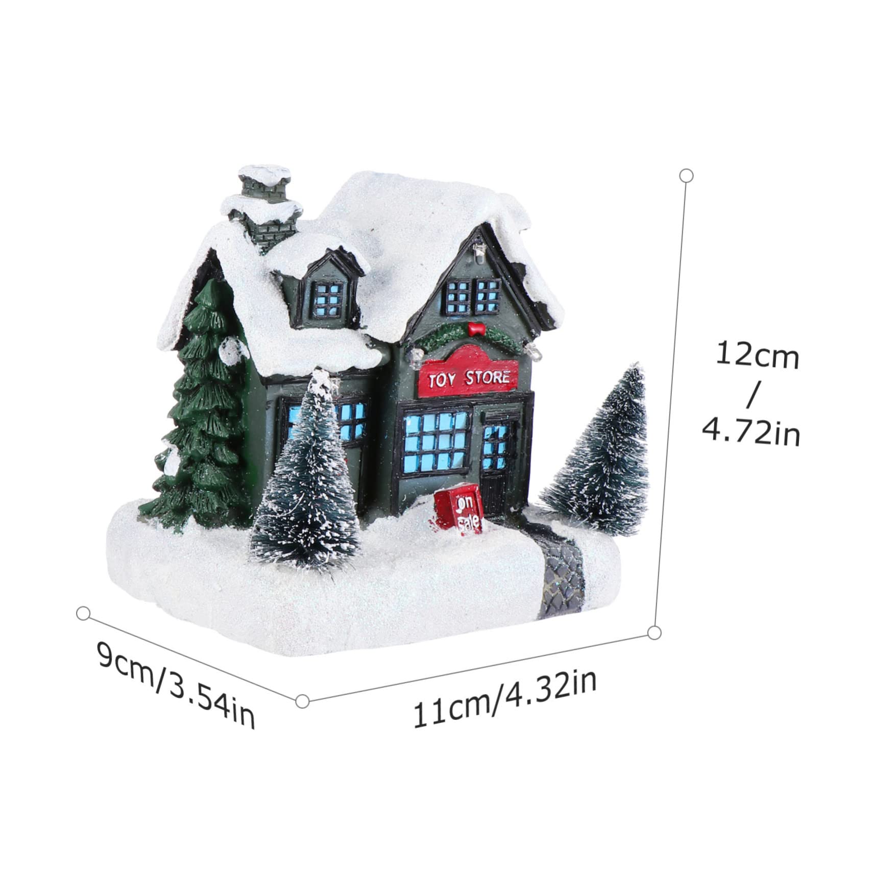 TOPPERFUN Battery Operated Christmas Lamp Decor Snowing House Ornament for Home Garden Wedding Party Ktv 1pc