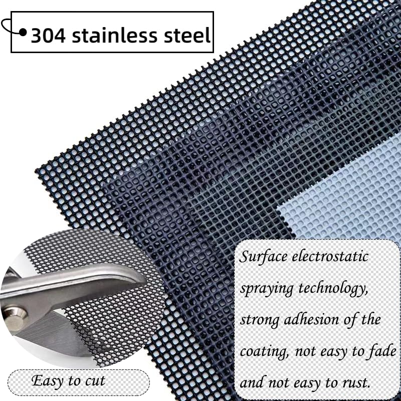 Image of Premium Car Grill Mesh PVC Coated 304 SS Woven Mesh 13x39.3in | PVC coated 304 stainless woven mesh rigid automotive grille insert screen rust-resistant stronger than aluminum alternatives